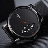 Yazole 511 Hommes Quartz Montres Hommes D'affaires Classiques Date Automatique Montre Homme En Cuir Souple Bande Mari Patron Amoureux Cadeau Montres