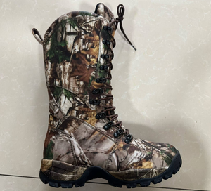 Bottes tactiques de chasse TSB1 Outdoor Tall Camo, motif camouflage arboricole, fermeture éclair latérale, semelle robuste, imperméables, légères, jungle - Product Image 2