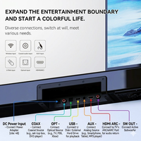 Sound Bar 3D Surround dengan Subwoofer 2.1 CH Nirkabel Bluetooth 5.3 Sistem Home Theater Audio Speaker DJ untuk Ruang Tamu