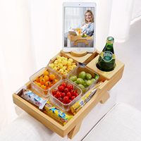 Bambus Seitens ofa Tisch Sofa Couch Kleiner Tisch Geeignet für breites Sofa Handlauf Armlehne Tablett Handgreifer für Wohnzimmer möbel