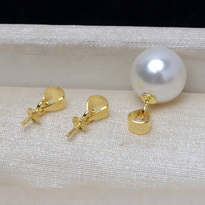 10 pièces de fermoirs en argent S925 en forme de graine, pendentifs disques de 3 mm, ovales, pour perles de 5 à 13 mm, accessoires de bijoux DIY, porte-perles vide 3862 - Product Image 2