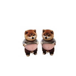 Autocollant en caoutchouc 3D anti-collision pour porte, motif Shiba Inu ventru, jouet créatif et mignon anti-stress pour la maison - Product Image 4