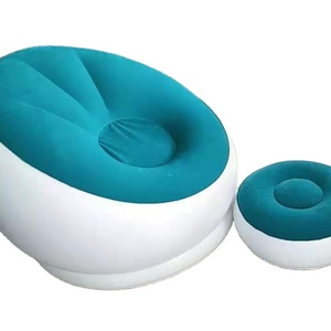 Modern PVC Flocking <b>Inflatable</b> Petals Shape One-Seater <b>Sofa</b> Tiger Sectional Home Furniture Living Room Hotel Use - Product Image 3