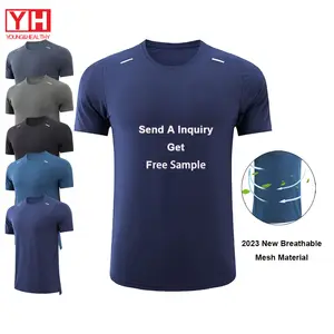 Custom Sweat Activated Breathable Training T-shirt Fitness Shirt Polyester Spandex Shirts Men's Compression Gym Shirt