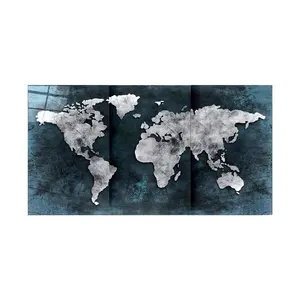 Weltkarte Wandkunst Kristall Porzellanmalerei Push-Pin Abenteuer Karte Weltkarte Leinwand Hausgeschenk Büro Dekor Wanddekor