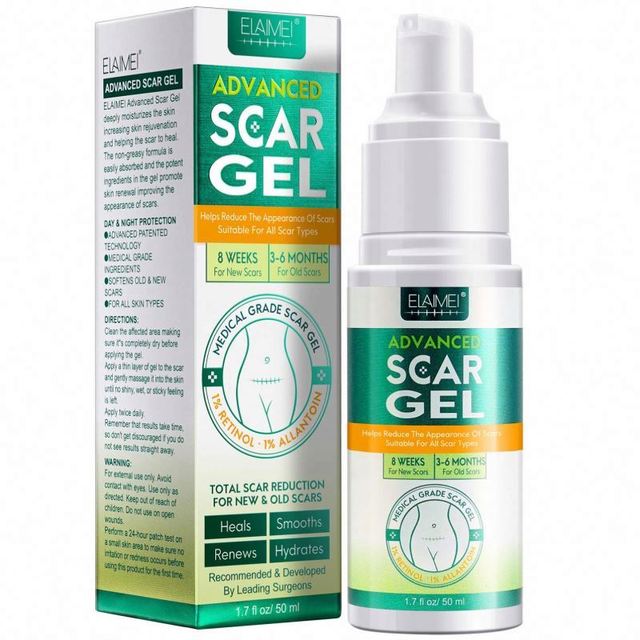 ELAIMEI Private Label Waterproof Medical Silicone Scar Treatment Skin Repair Gel 50Ml Silicone Scar Remover  Scar Gel