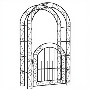 ซุ้มโค้งโลหะสำหรับจัดสวน แข็งแรง ทนทานต่อการกัดกร่อน ดีไซน์ทันสมัย เรียบง่าย เหมาะสำหรับงาน DIY ใช้เป็นฉากหลังสำหรับการถ่ายภาพ - Product Image 1