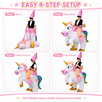 Costume gonflable licorne imperméable et durable pour adulte, 2,4 m, pour Halloween, scène, concert, équipe de cheerleading, activité directe
