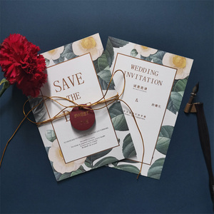 Eleganti Biglietti d'Invito per Matrimonio <span class=keywords><strong>con</strong></span> Stampa Floreale di Lusso e <span class=keywords><strong>Buste</strong></span> Coordinate - Product Image 6