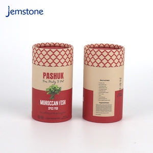 Emballage personnalisé de boîte-cadeau en carton écologique pour thé aux herbes, emballage en tube de papier kraft de qualité alimentaire pour épices - Product Image 1