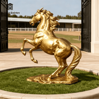 Sculpture de cheval en bronze grandeur nature sur mesure, décoration de jardin extérieur, statue équestre galopante moulée à la main pour la décoration de la propriété