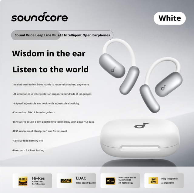 Anker SoundCore Aerofit 2 Plus Open Bluetooth Headset Translation A3874X