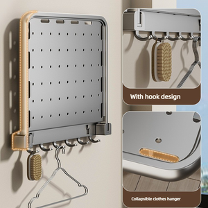 Almacenamiento <span class=keywords><strong>de</strong></span> Ropa para Baño - Estante Plegable <span class=keywords><strong>de</strong></span> <span class=keywords><strong>Pared</strong></span> para Toallas y Ropa <span class=keywords><strong>sin</strong></span> Perforaciones - Product Image 3