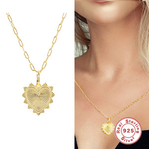 Collar con Colgante de Corazón de Plata de Ley 925 ROXI, Collar de Oro Real de 18k - Product Image 3