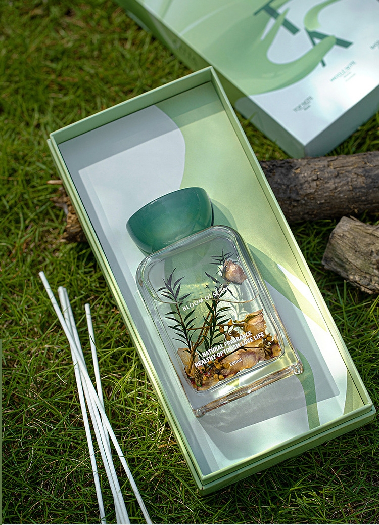 장미 꽃과 140대 밀리람베르트 정유 수지 덮개 세트 가방 신선한 방향 리드 확산기 6