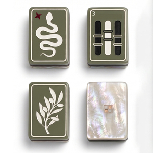 HIMORE Set di Tessere Mahjong Americano di Alta Gamma, Disponibile, Set di Lusso Personalizzato Inciso, Perlescente, Intrattenimento, Stampato a Mano - Product Image 2
