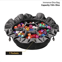 Promotion Ensemble de dés polyédriques Imense D & D Accessoire avec poches en cuir PU comprenant des pièces de monnaie et d'autres éléments essentiels