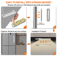OEM Smart Home 48 LED Lumières d'armoire avec batterie rechargeable 4000mAh Détecteur de mouvement PIR Conception rotative Certifié CE ROHS FCC
