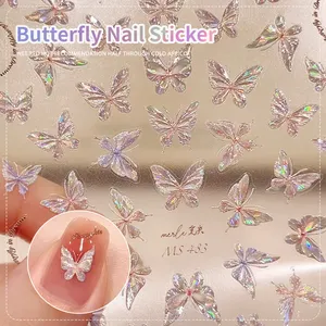 Customized Logo Nail Art Stickers Manufacturer Luxury Art Stickers Butterfly Nail Art Stickers Decals for Nails