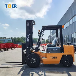 TDER gaz empilhadeira 1.5 ton 2 ton 2.5 ton 3 ton 3.5 ton 4 ton 5 ton lpg benzinli forklift isteğe bağlı motorlu