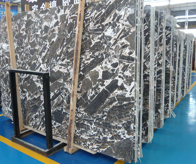 source 天然玛瑙大理石价格棕色麒麟玛瑙石板黑色玛瑙石 on m.