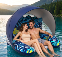 Chaise longue gonflable pour piscine avec auvent pare-soleil, hamac aquatique en PVC, jouet d'été pour adultes