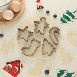 Hersteller <span class=keywords><strong>TKT</strong></span> TKT20260528 5-teiliges DIY Backwerkzeug-Set Edelstahl Mini Lebkuchenmann Stern Fondant Kuchen Keks Ausstechformen - Product Image 3