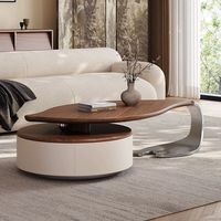 Table basse créative en forme de feuille, en bois massif, écologique, durable, de style minimaliste moderne et luxueux pour le salon