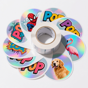 Adhesivo permanente de uso múltiple etiquetas de embalaje impermeables logotipo personalizado vinilo UV transferencia pegatinas - Product Image 2