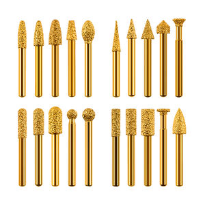 20 pezzi di alta qualità testa di macinazione diamante bava bit di lucidatura intaglio strumenti di macinazione per gioielli e vetro con gambo da 6mm - Product Image 3