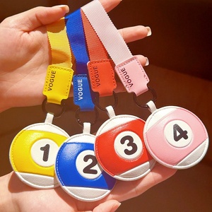 Nuevo Llavero de Piel Sintética PU 2026, de Gran Venta, Accesorios para Bolsos de Ropa Deportiva para Caballero, Llaveros Colgantes de Billar con Números de la Suerte 1-15 - Product Image 1