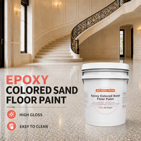 Revêtement de sol autolissant en sable coloré époxy, finition décorative en béton pour ateliers, salles d'exposition, magasins de détail et garages