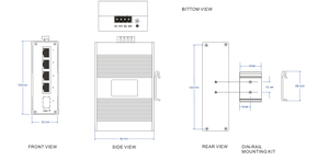 Commutateur industriel non géré CE FCC pour rail DIN, 4 ports Gigabit, 1 port SFP, IP40, -40~75, protection contre les surtensions de port 6kV, fabriqué à Shenzhen, Chine - Product Image 3