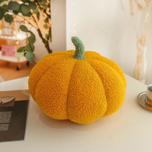 Nouveau modèle Halloween Peluche citrouille 40cm Rouge Jaune Orange Citrouille Peluche personnalisée Peluche oreiller - Product Image 4