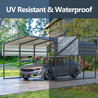 Abri de jardin multi-usages en métal pour voiture, abri de stockage, garage, abri de stationnement avec structure en tubes d'acier