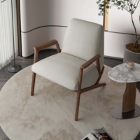 Fauteuil de loisirs moderne en teck doré, écologique, rembourré, avec assise en coton, pour salon, bureau à domicile, salle à manger, hôtel