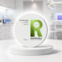 Bloc de zircone multicouche pré-ombré Rondcera, matériau sans liquide pour la restauration de couronnes dentaires antérieures, Fresadora Dental 4D
