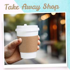 Gobelets pour boissons froides et gobelets en papier à double paroi pour café chaud, manchons de gobelets en papier personnalisés avec logo - Product Image 2