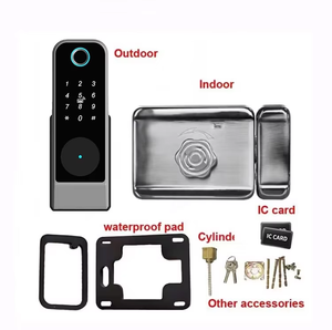 Enrique ngoài trời thông minh vân tay khóa cửa không thấm nước hai mặt rim tuya Wifi <span class=keywords><strong>App</strong></span> RFID phía trước cổng đám mây lưu trữ dữ liệu tùy chọn - Product Image 3