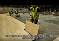 Système de revêtement de sol en bois dur d'érable de qualité supérieure FH Elite, durable, facile à assembler, portable, respectueux de l'environnement, niveau compétition pour l'entraînement au hockey