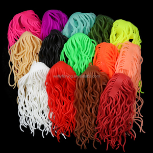 Matériel de montage de mouches Squirmy Wormy Sanjuan Worm, corps de mouche pour montage, appât de pêche à la mouche pour <span class=keywords><strong>truites</strong></span>, Squirminator Worms, rouge fluo noir - Product Image 6