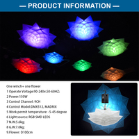 Dmx Motor Led Kinetic Lighting Lumières de décoration de festival de fleurs cinétiques