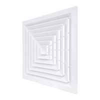 Diffuseur d'air de plafond ABS 600x600, grille de ventilation intégrée pour l'admission et la sortie d'air du plafond, pour climatiseur central