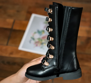 Bottes pour enfants, automne-hiver, nouvelles bottes en cuir pour filles, bottes pour enfants au-dessus du genou, bottes de mode pour bébés - Product Image 6