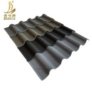 2025 nueva llegada materiales de construcción 150g aluminio Zinc piedra recubierta de Metal azulejo Golan azulejos doble Color - Product Image 5