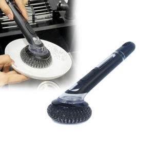 Dispensador de jabón portátil, cepillo para platos, cepillo de cocina con soporte, depurador de platos para platos, ollas, sartenes, limpieza de <span class=keywords><strong>fregadero</strong></span> - Product Image 1