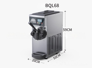 Machine à glace molle multi-tensions 220V 110V, 3 saveurs, avec congélateur à affichage pour la vente de glaces - Product Image 5