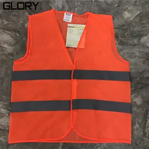 Eco friendly men's vests fluorescent safety vest