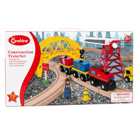 Ensemble de construction et de train électrique de chantier de 70 pièces - Jouet éducatif de transport pour enfants de 3 à 8 ans
