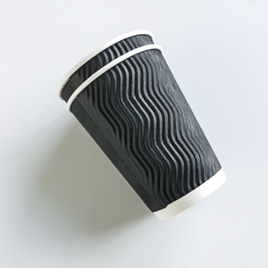 8oz 12oz 16oz personnalisé imprimé écologique <span class=keywords><strong>triple</strong></span> ondulation mur tasse 3 couches jetable boisson chaude café gobelets en papier - Product Image 4